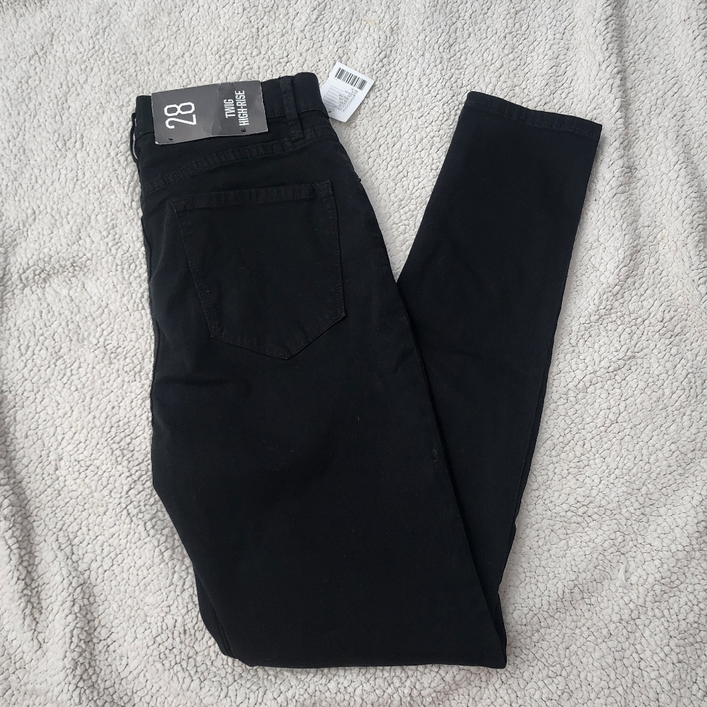 BDG Urban Outfitters Twig High-Rise Distressed Black Jeans Stretch - Picture 9 of 9